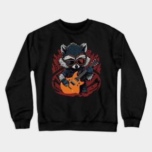 Rock Raccoon Crewneck Sweatshirt